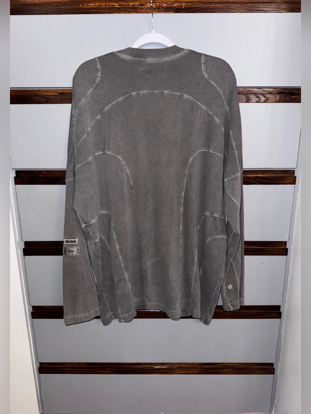 JOAH BROWN 🩶 Vintage Panel Long Sleeve Haze Cotton S/M Oversized 🪷 Pristine! - Picture 14 of 15